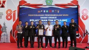 Polresta Sidoarjo Cetak Prestasi Nasional, Layanan SIM Keliling 24 Jam Nonstop Sabet Rekor MURI